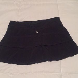 Black lululemon tennis skort